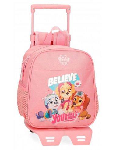 45220T1 ADAPT. BACKPACK  25CM.W/TROLLEY  PAW PATROL BELIEVE